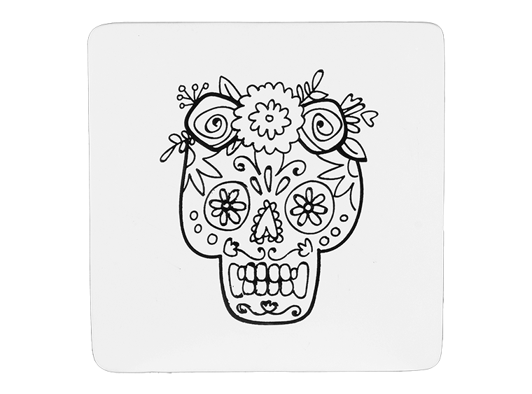 Bisque Day Of The Dead Trivet (Case of 6)