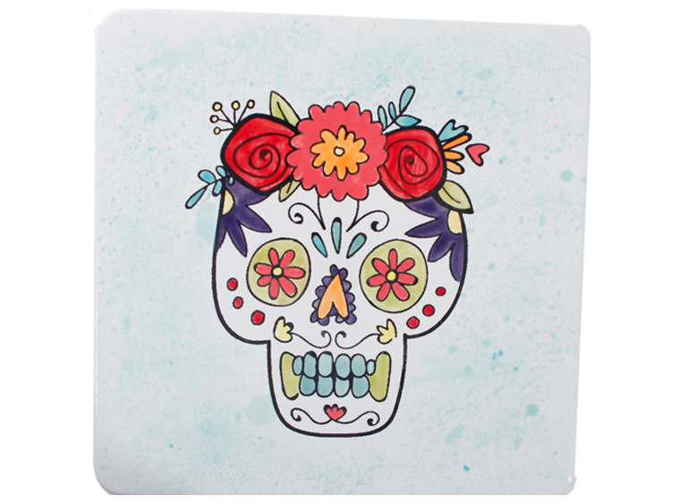 Bisque Day Of The Dead Trivet (Case of 6)