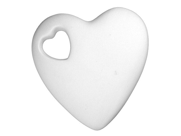 Bisque Double Heart Tag-Along (Case of 12)