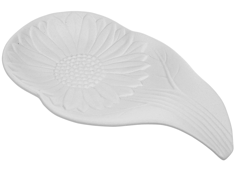 Bisque Sunflower Spoon Rest (Case of 8)
