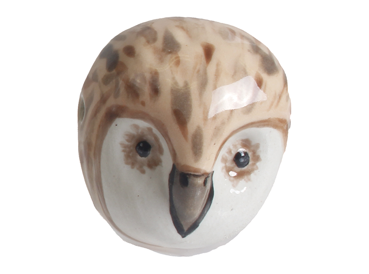 Bisque Owl Bead (Case of 20)