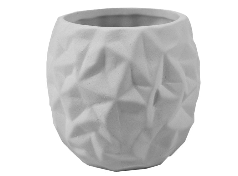 Bisque Geometric Planter (Case of 6)
