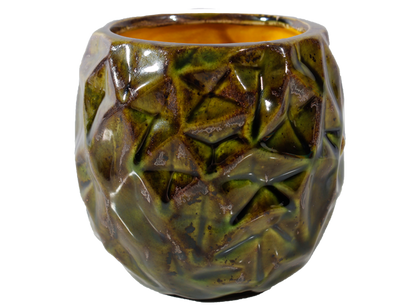 Bisque Geometric Planter (Case of 6)