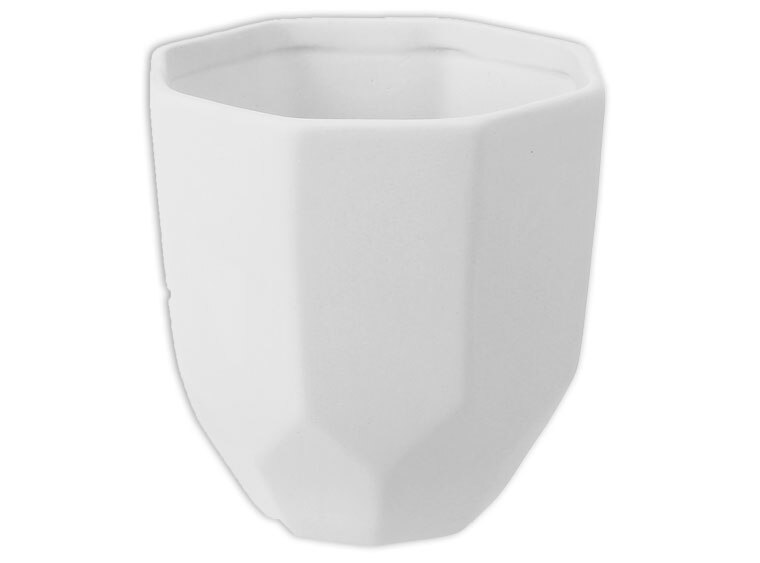 Bisque Small Faceted Planter (Case of 4)
