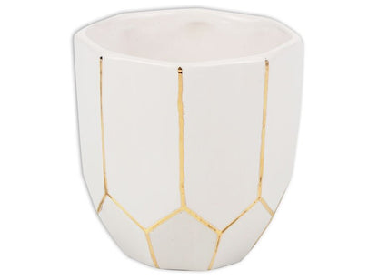 Bisque Small Faceted Planter (Case of 4)