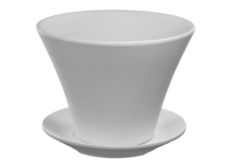 Bisque Flower Pot W/ Tray (Case of 1)