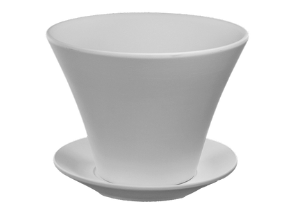 Bisque Flower Pot W/ Tray (Case of 1)