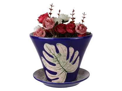 Bisque Flower Pot W/ Tray (Case of 1)