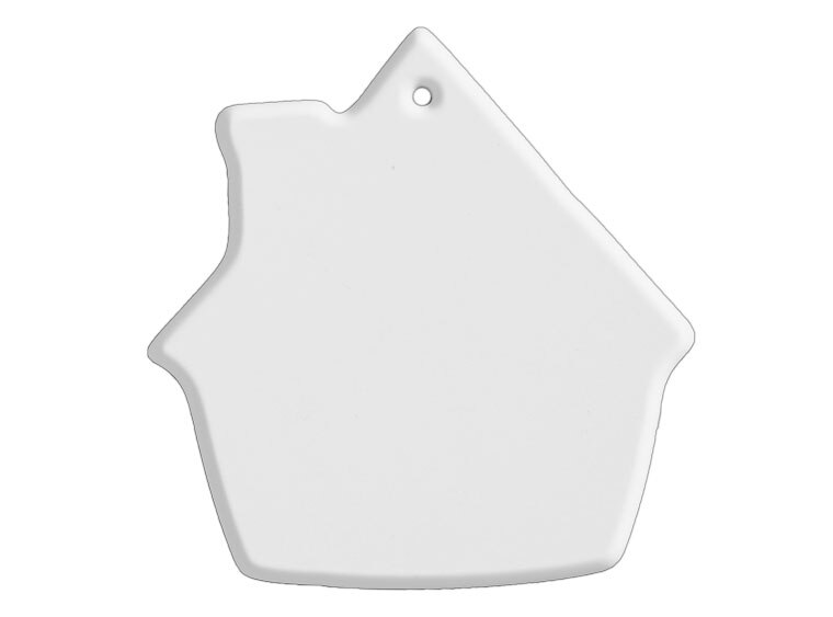 Bisque Gingerbread House Ornament (Case of 12)