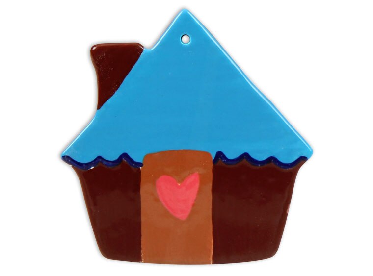 Bisque Gingerbread House Ornament (Case of 12)