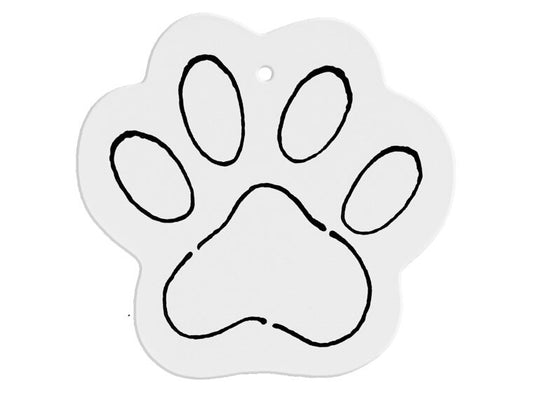 Bisque Hand Detailed Paw Party Ornament (Case of 12)