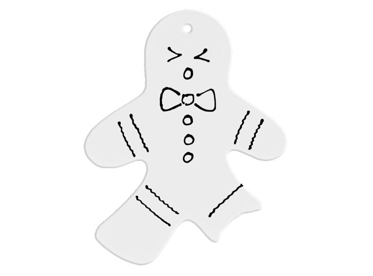 Bisque Hand Detailed Bite Me Gingerbread Man Party Ornament (Case of 12)