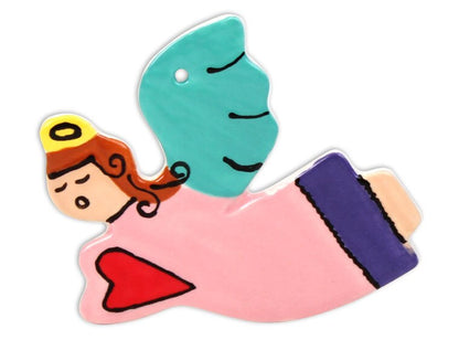 Bisque Hand Detailed Flying Angel Party Ornament (Case of 12)