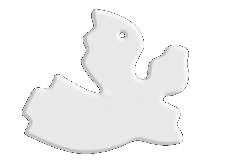 Bisque Flying Angel Ornament (Case of 12)