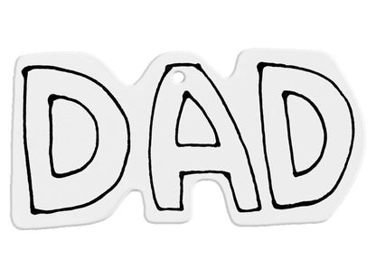 Bisque Hand Detailed Dad Word Party Ornament (Case of 12)