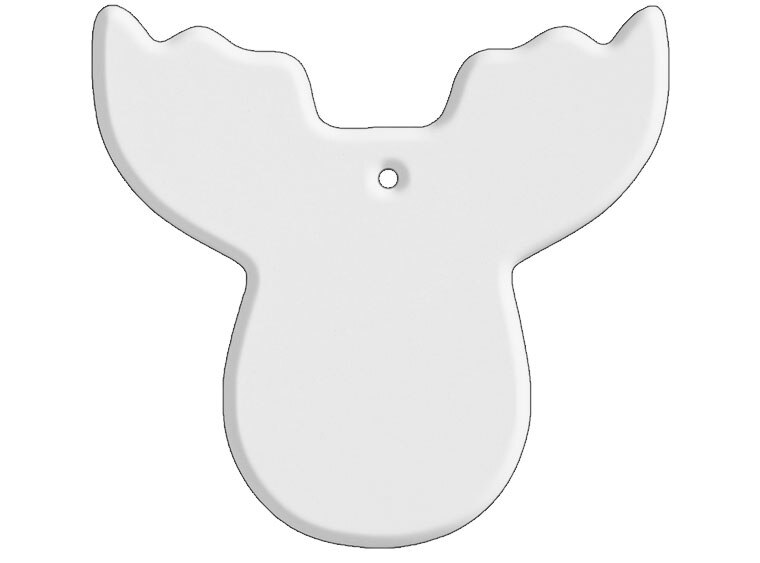 Bisque Reindeer Head Ornament (Case of 12)