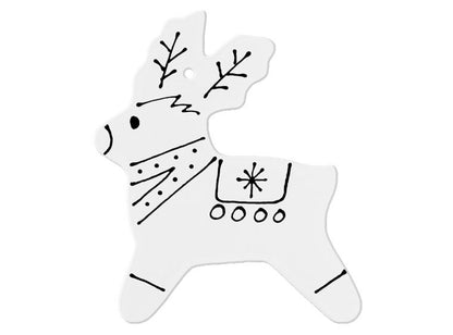 Bisque Hand Detailed Rudolph Party Ornament (Case of 12)