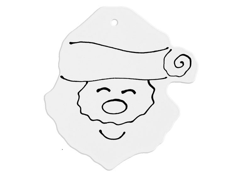 Bisque Hand Detailed Classic Santa Party Ornament (Case of 12)