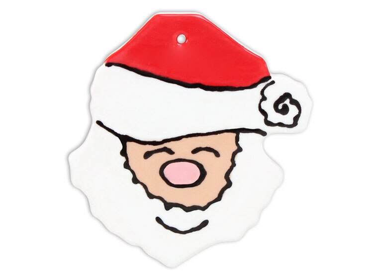 Bisque Hand Detailed Classic Santa Party Ornament (Case of 12)