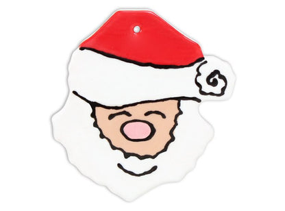 Bisque Hand Detailed Classic Santa Party Ornament (Case of 12)