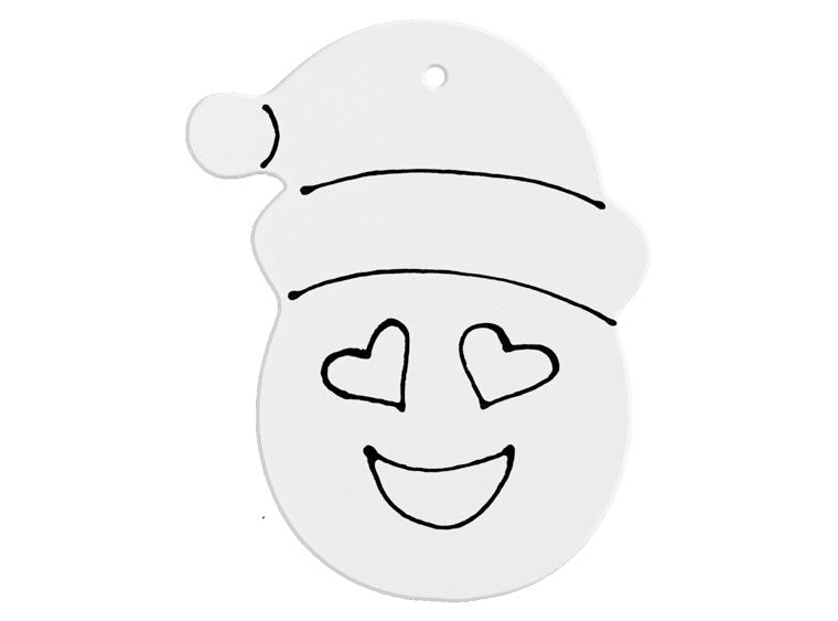 Bisque Hand Detailed Round Santa Party Ornament (Case of 12)
