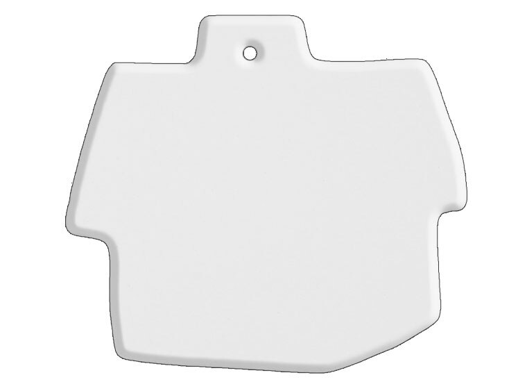 Bisque Gingerbread Cabin Ornament (Case of 12)