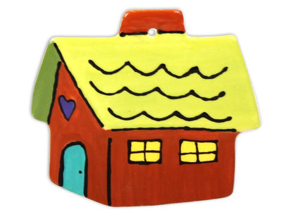 Bisque Gingerbread Cabin Ornament (Case of 12)
