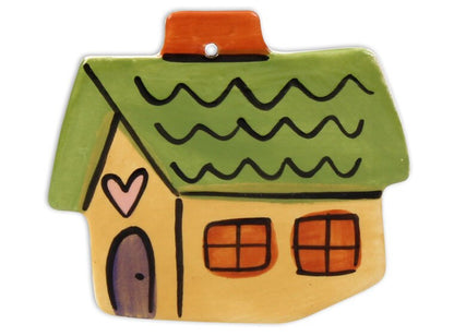 Bisque Gingerbread Cabin Ornament (Case of 12)