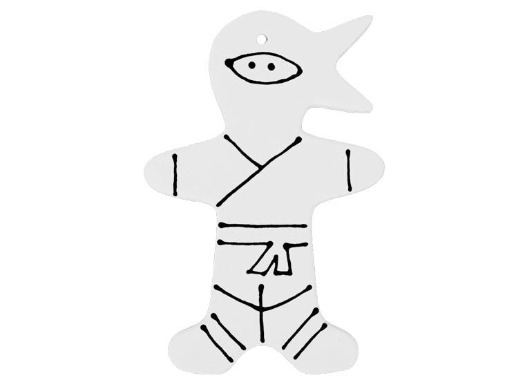 Bisque Hand Detailed Ninja Gingerbread Man Party Ornament (Case of 12)