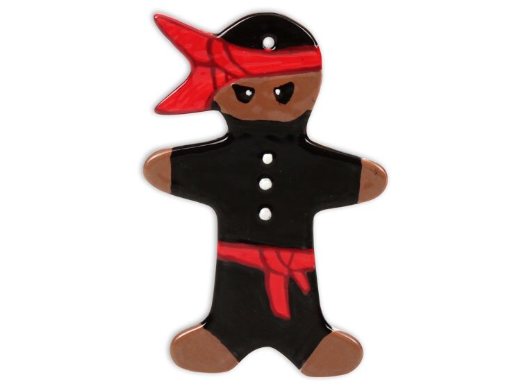 Bisque Ninja Gingerbread Man Ornament (Case of 12)
