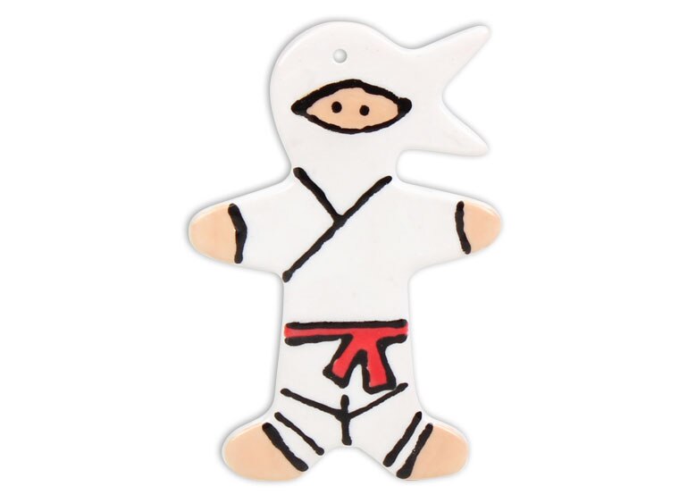 Bisque Ninja Gingerbread Man Ornament (Case of 12)