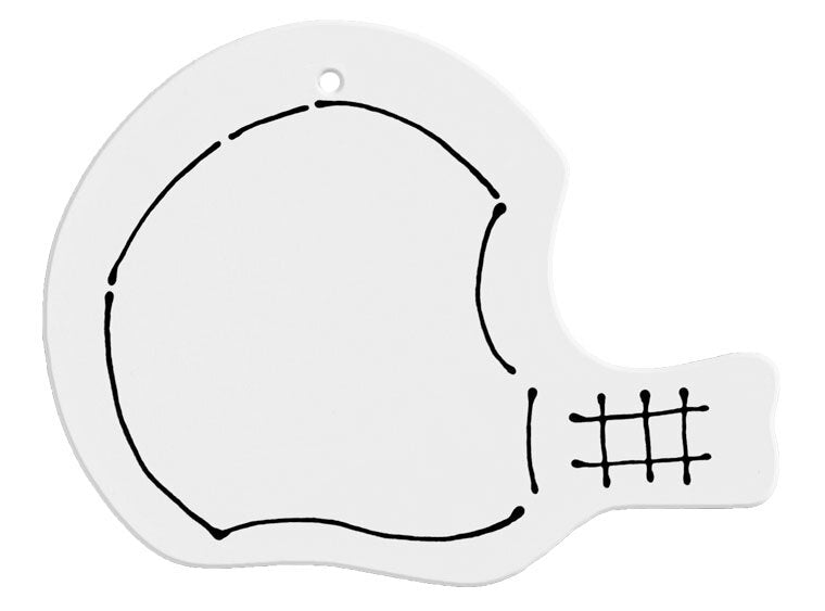 Bisque Hand Detailed Football Helmet Party Ornament (Case of 12)