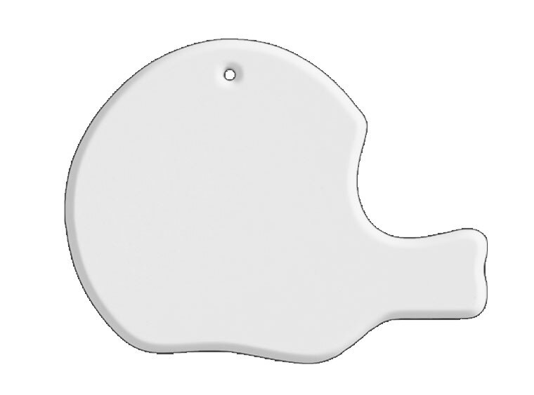Bisque Football Helmet Ornament (Case of 12)