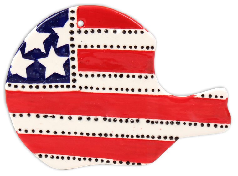 Bisque Football Helmet Ornament (Case of 12)
