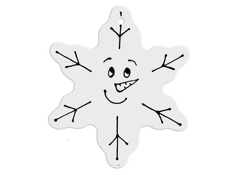 Bisque Hand Detailed Classic Snowflake Party Ornament (Case of 12)