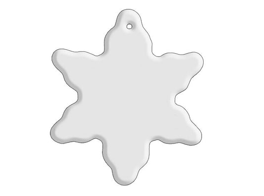 Bisque Classic Snowflake Ornament (Case of 12)