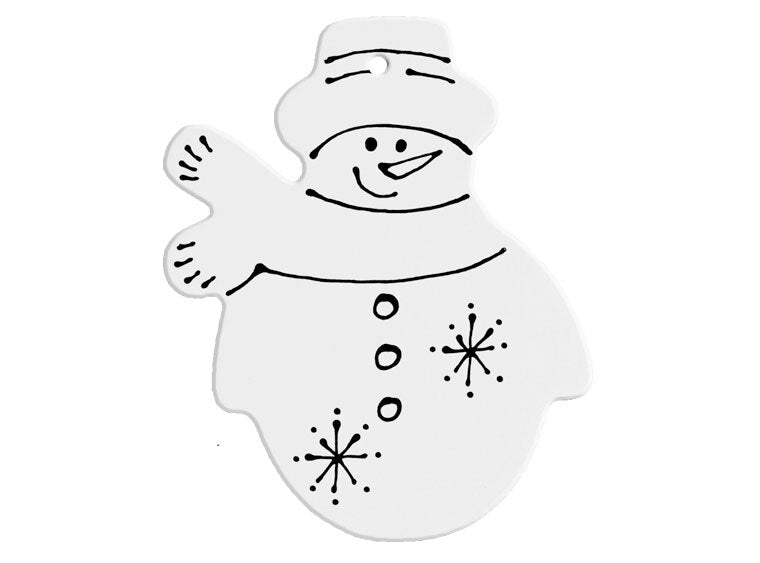 Bisque Hand Detailed Frosty Party Ornament (Case of 12)