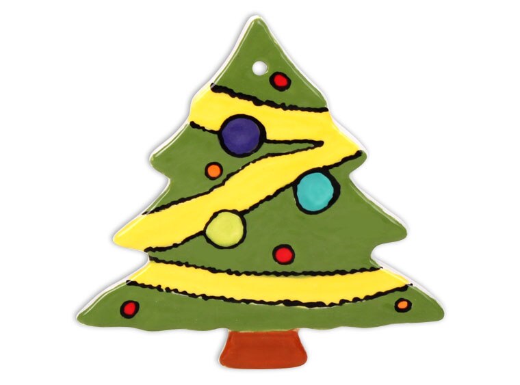 Bisque Christmas Tree Ornament (Case of 12)