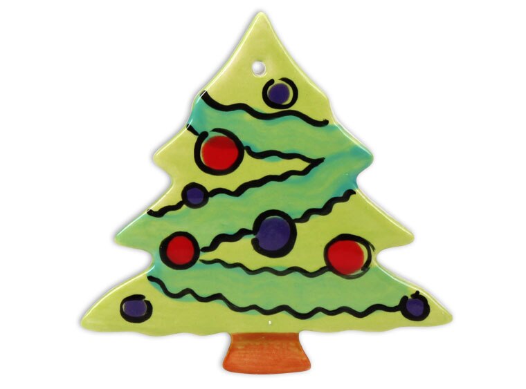 Bisque Christmas Tree Ornament (Case of 12)