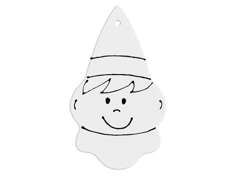 Bisque Hand Detailed Shelf Elf Party Ornament (Case of 12)