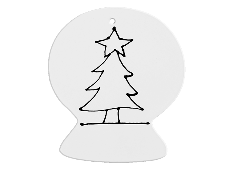 Bisque Hand Detailed Snowglobe Party Ornament (Case of 12)