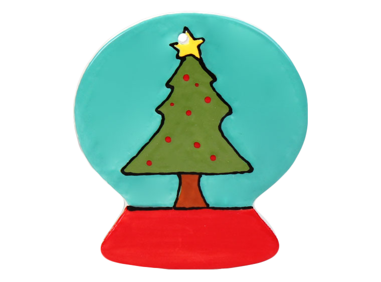 Bisque Hand Detailed Snowglobe Party Ornament (Case of 12)