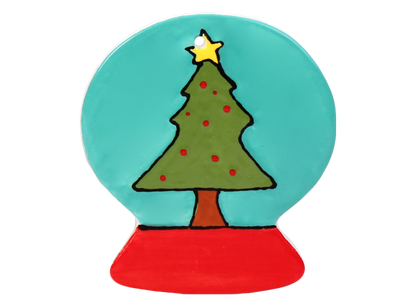 Bisque Hand Detailed Snowglobe Party Ornament (Case of 12)