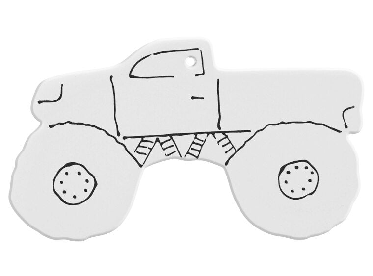 Bisque Hand Detailed Monster Truck Party Ornament (Case of 12)