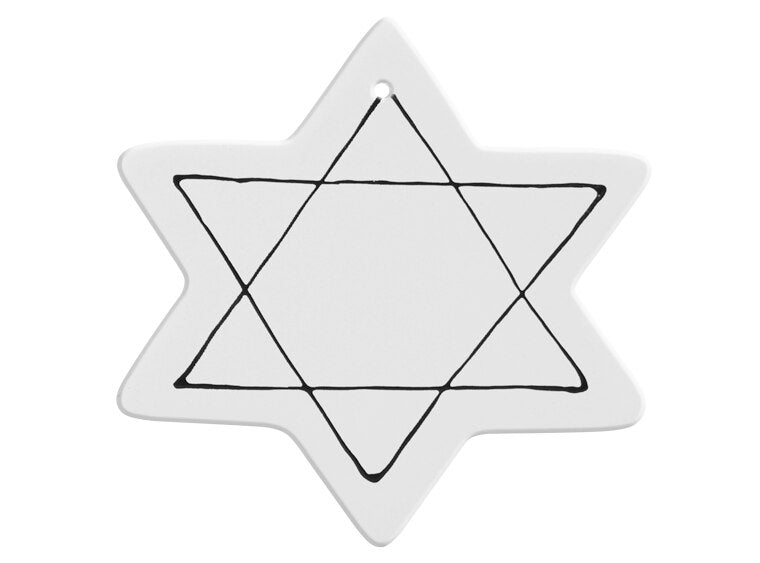 Bisque Hand Detailed Star Of David Party Ornament (Case of 12)