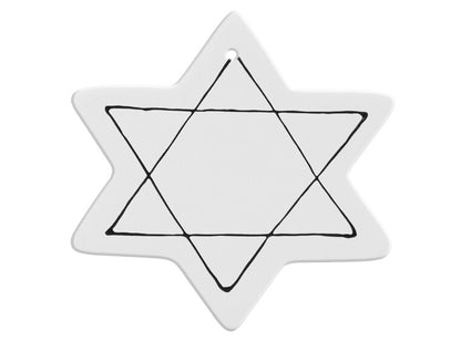 Bisque Hand Detailed Star Of David Party Ornament (Case of 12)