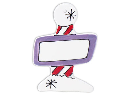 Bisque Hand Detailed North Pole Sign Party Ornament (Case of 12)