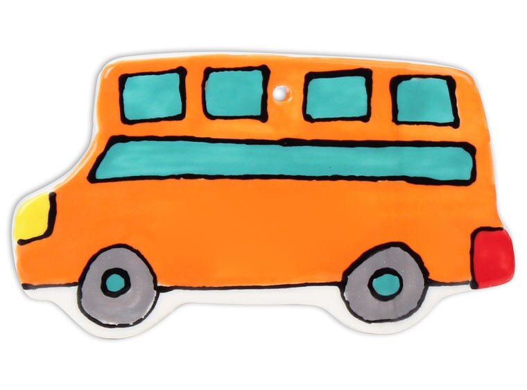 Bisque Bus Party Ornament (Case of 12)
