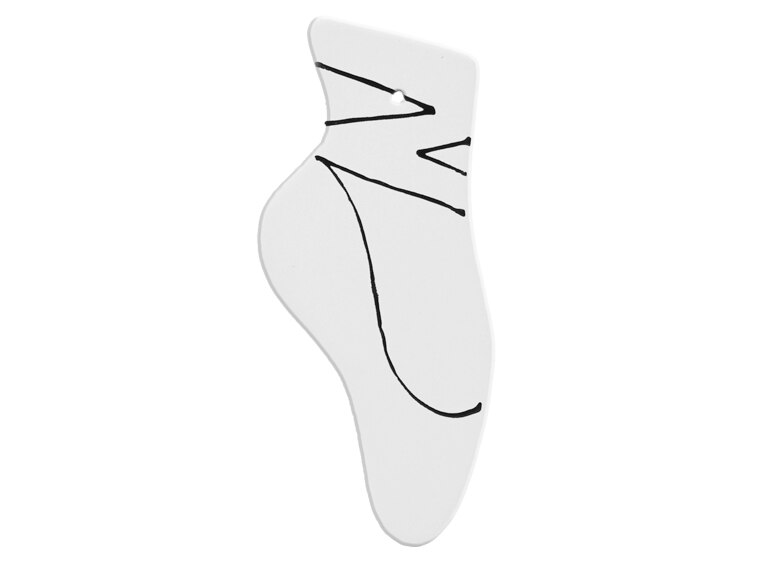 Bisque Hand Detailed Ballet Slipper Party Ornament (Case of 12)