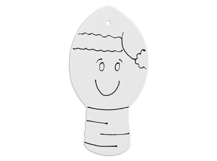Bisque Hand Detailed Christmas Bulb Party Ornament (Case of 12)